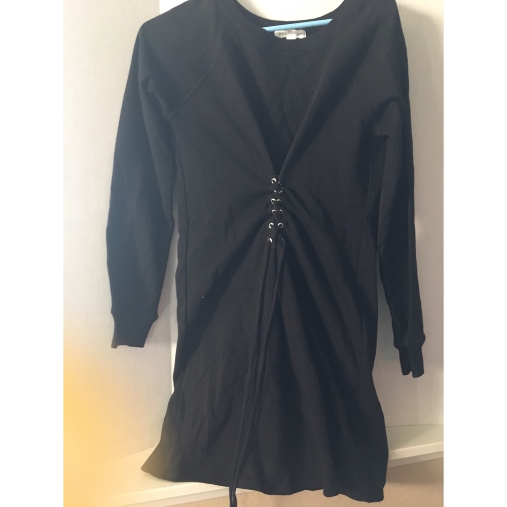 NWOT Socialite black corset sweatshirt dress